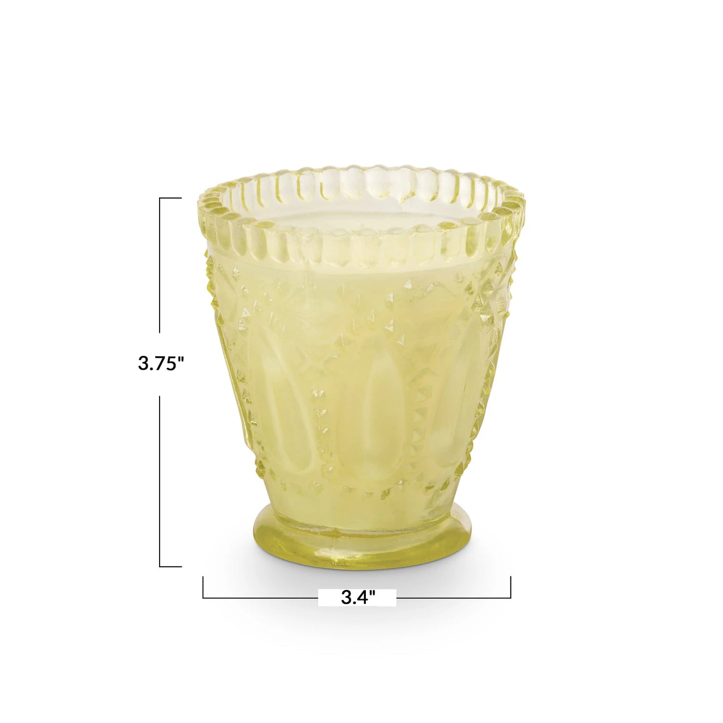 Pressed Glass Candle