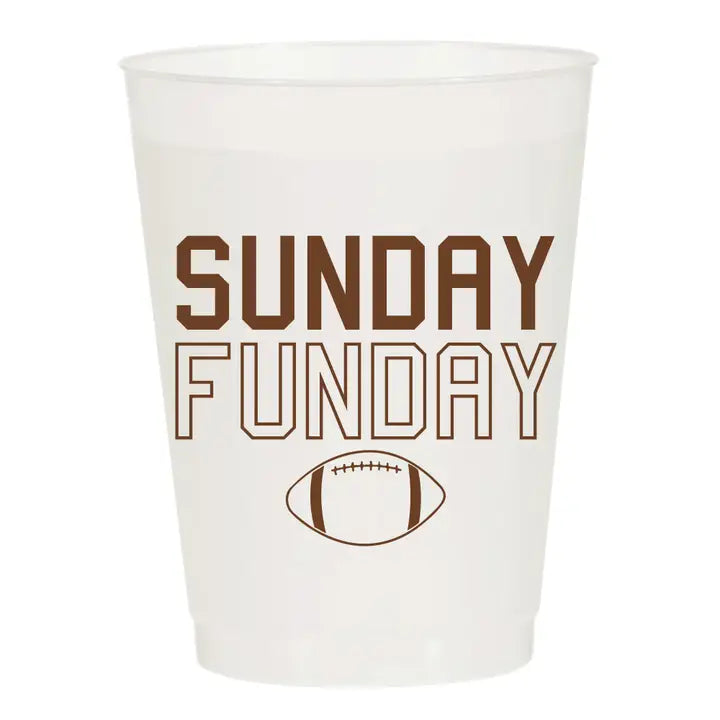Sunday Funday Football Tailgate Frosted Cups