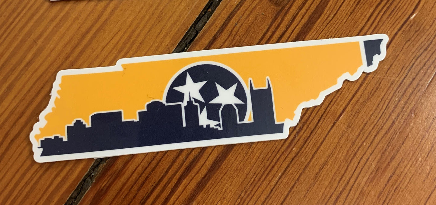Skyline Vinyl Sticker