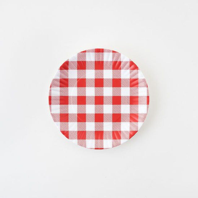 Red Gingham Melamine Plates