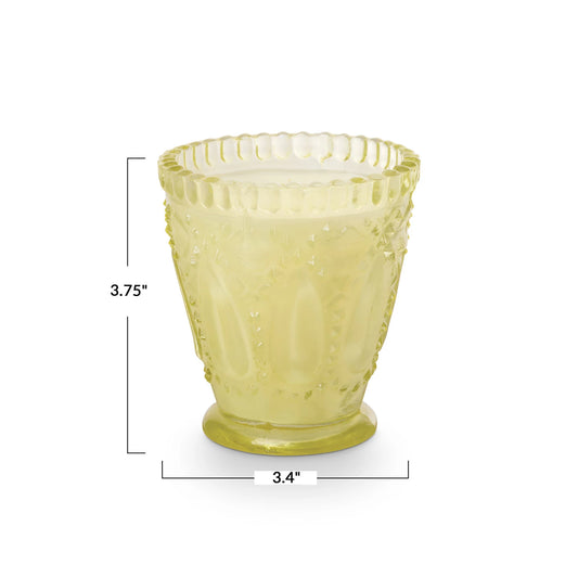 Pressed Glass Candle