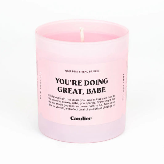 You're Doing Great Babe Candle