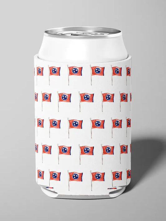 Tennessee Tri Star Flag Can Cooler