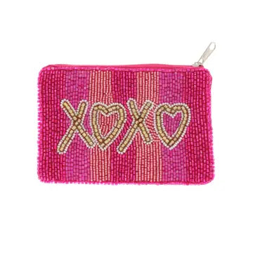 Beaded Zip-Up Wallet