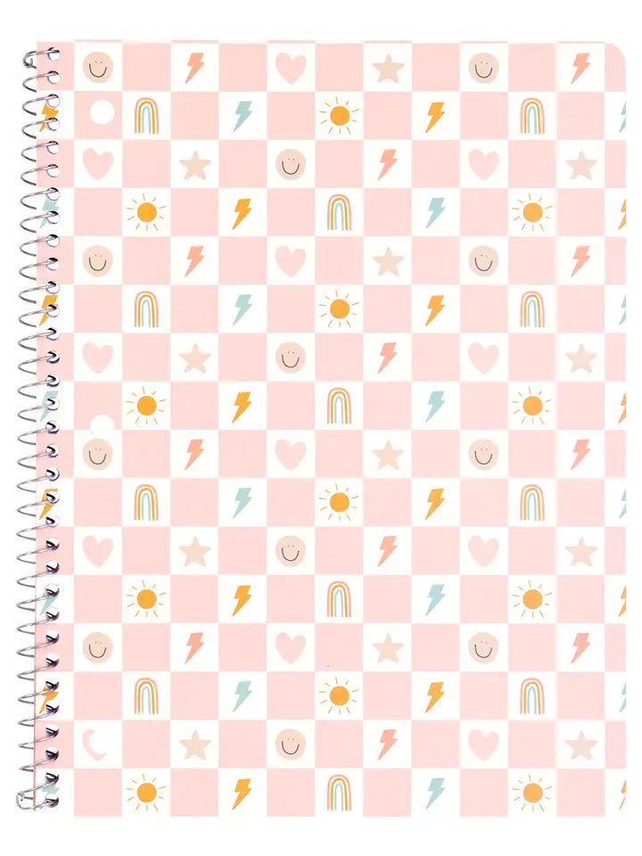 Checkerboard Spiral Notebook