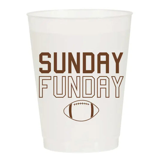 Sunday Funday Football Tailgate Frosted Cups