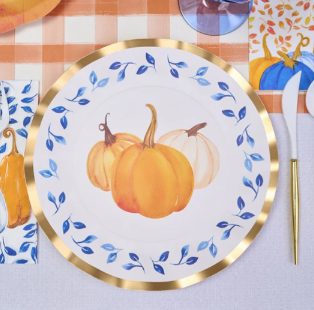 Fall Disposable Table Setting