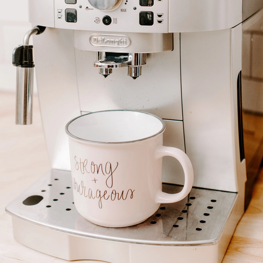 Strong and Courageous Campfire Coffee Mug