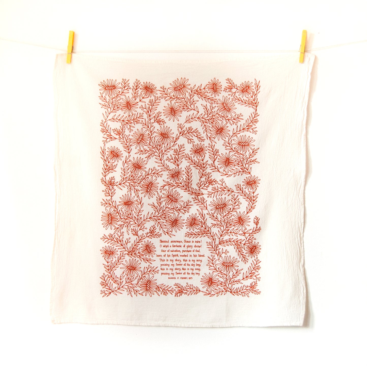 Blessed Assurance Hymn Tea Towel