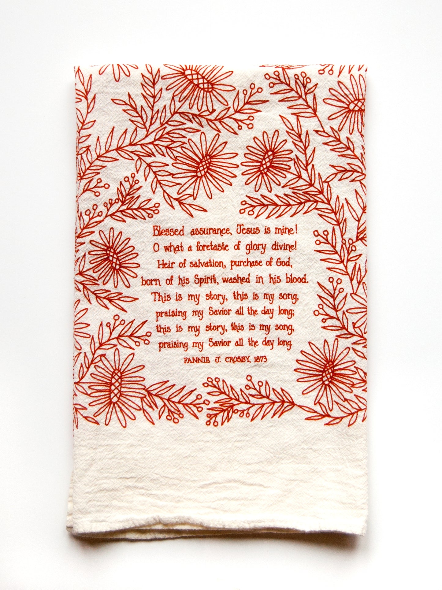 Blessed Assurance Hymn Tea Towel