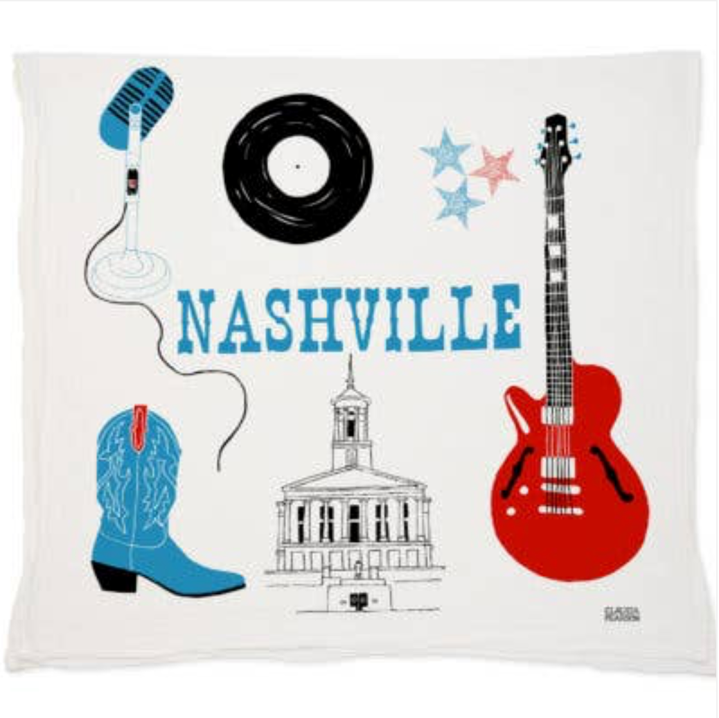 Nashville Tea Towel by Claudia Pearson